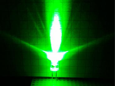 20 St. LED 5mm wasserklar Leuchtdioden LEDs transparent rund Grün