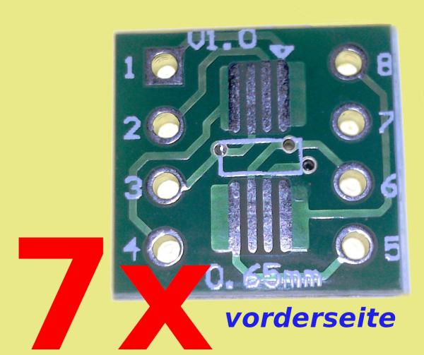 7x SOP8 SO8 SOIC8 SMD to DIP8 Adapter PCB Board Zweiseitig