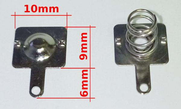 5er Pack Batterie Kontakte ca. 9 x 10 mm + und - kontakt