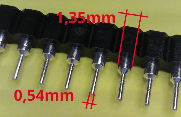 2.54mm Pin Header Female Single Row 40 Pin 2.54mm Round Pin Connector 1x40