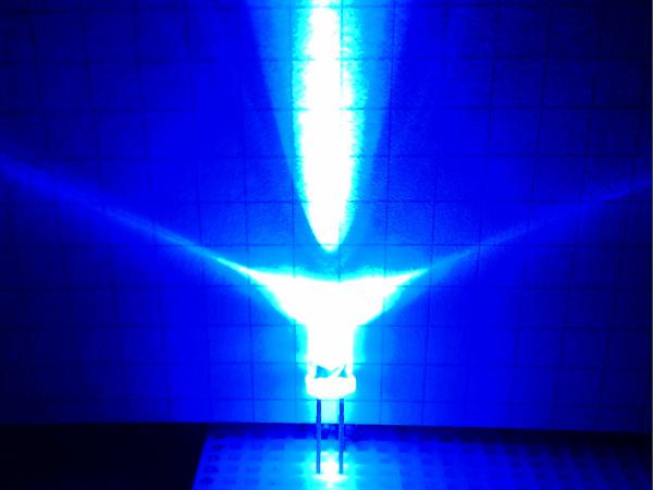 10 St. LED 5mm wasserklar Leuchtdioden LEDs transparent rund Blau