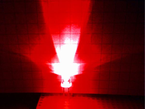 20 St. LED 5mm wasserklar Leuchtdioden LEDs transparent rund Rot