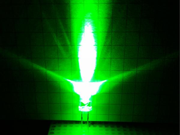 20 St. LED 5mm wasserklar Leuchtdioden LEDs transparent rund Grün