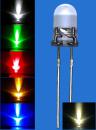 LED 5mm wasserklar Leuchtdioden LEDs transparent rund verschiedene Farben